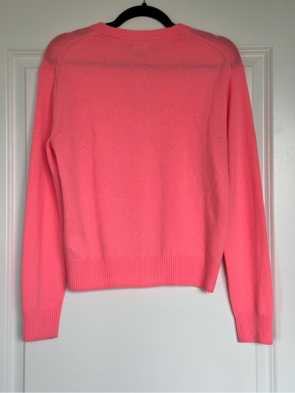NWT J. CREW Perfect 100% Cashmere Cardigan Sweater Neon Vivid Coral Small CP465 - Picture 5 of 15